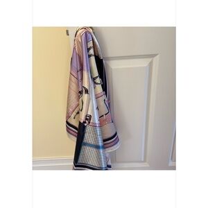 Equestrian Themed Scarf with Horse Patterns